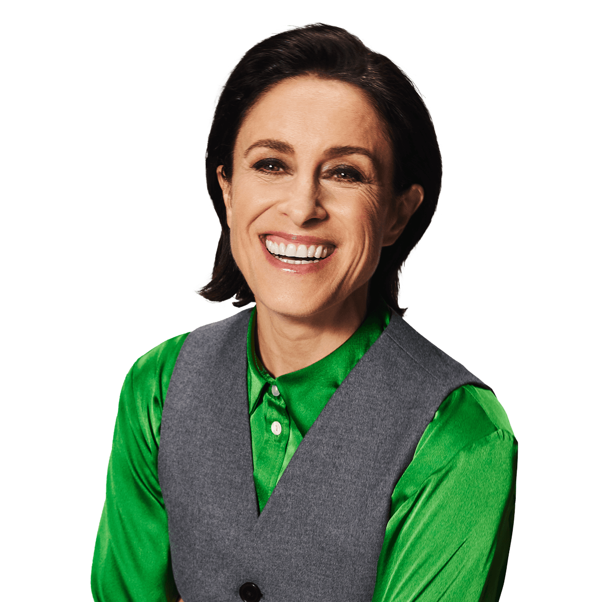 Lady in green shirt