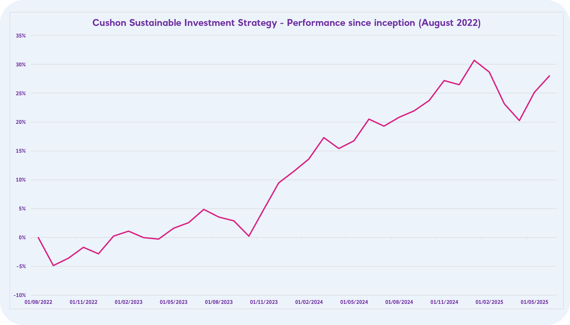 Q2 2025 Cushon Sustainable Investment Strategy Performance since inception blue version