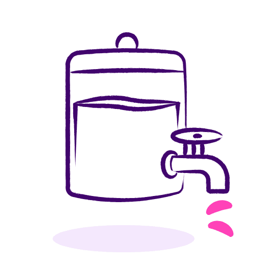 Illustration of watering can